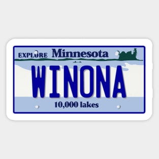 Winona License Plate Sticker
